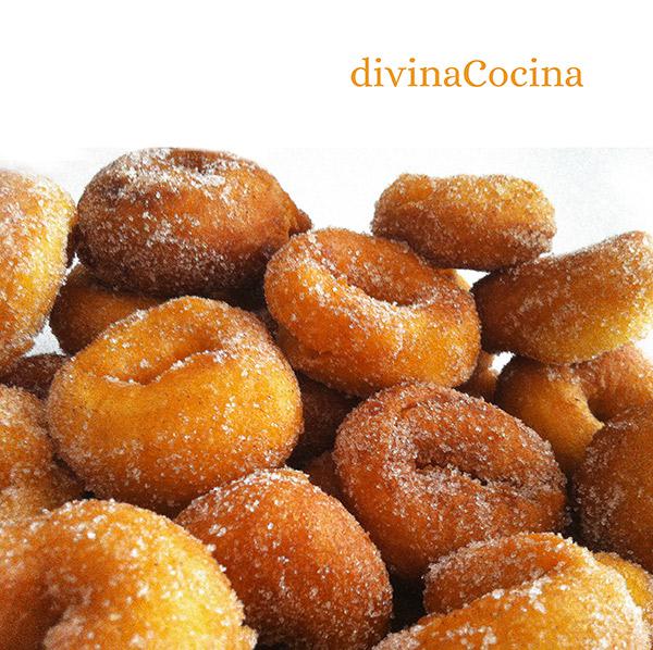 Rosquillas con flan de sobre