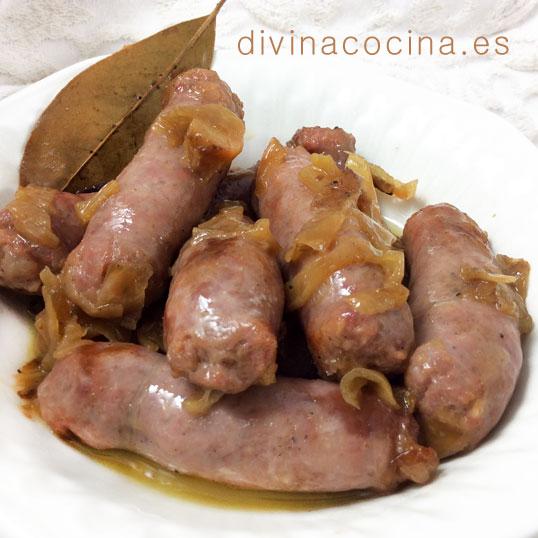 salchichas al vino