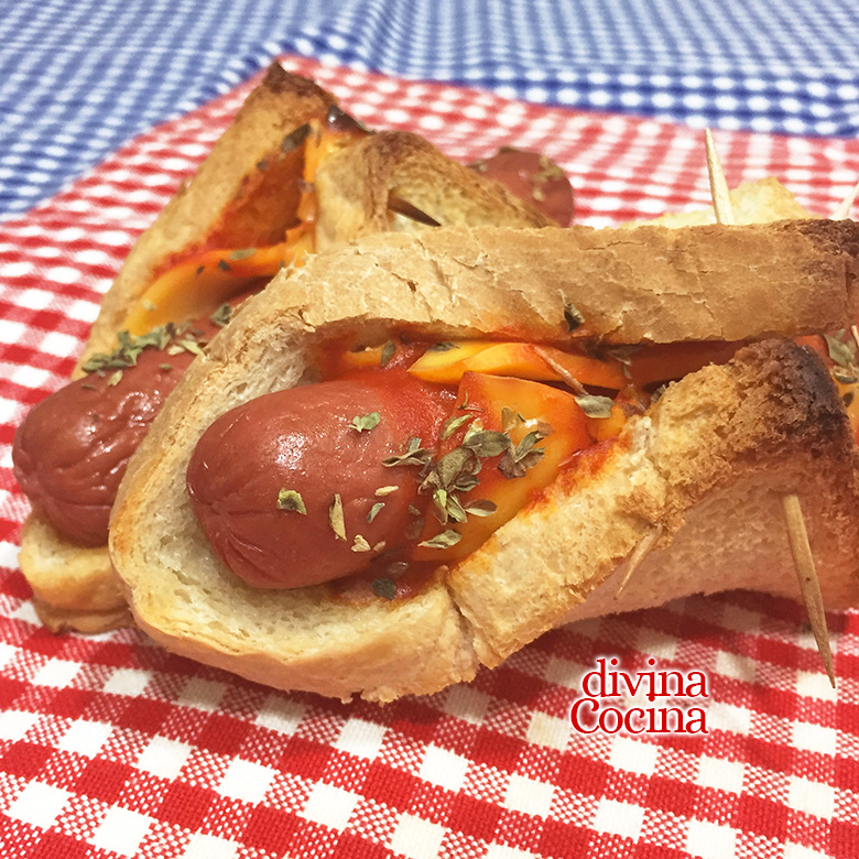 receta salchichas envueltas en pan de molde 