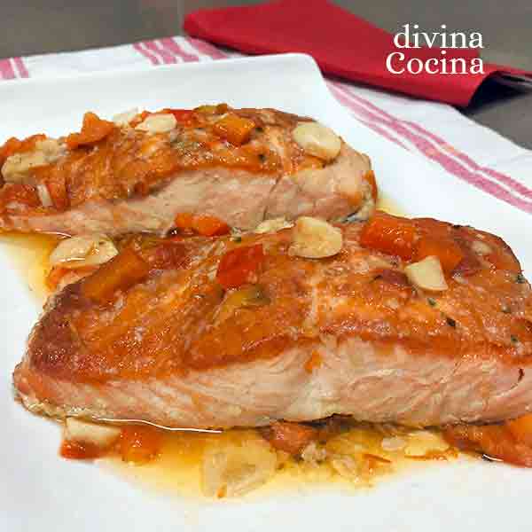 salmon al ajillo