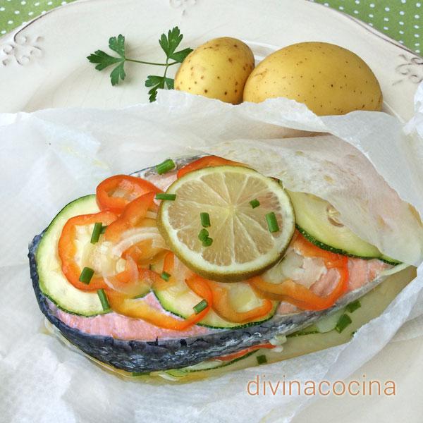 Papillote de pescado fácil - Receta de DIVINA COCINA