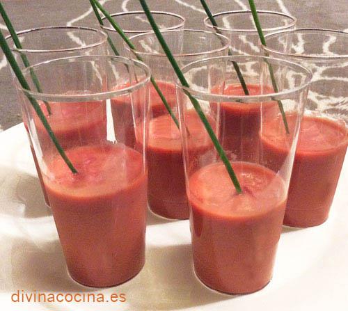 salmorejo de fresas