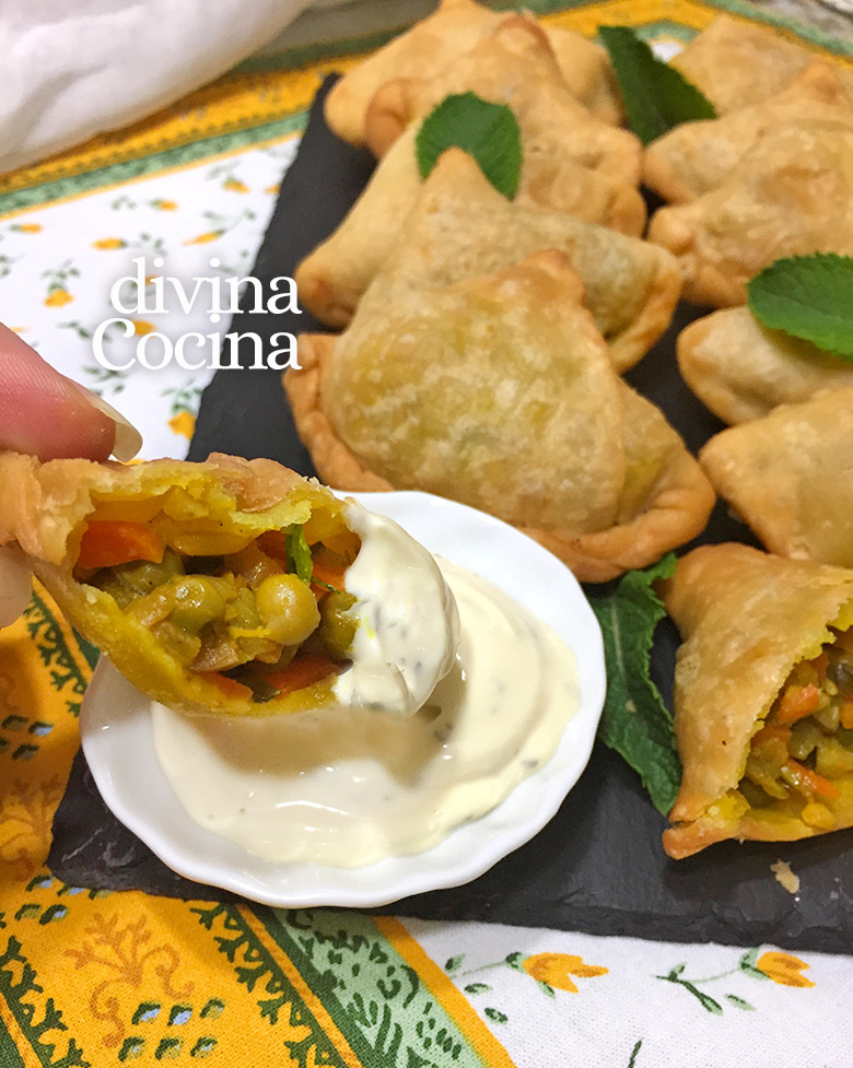 SAMOSAS RELLENAS DE VERDURAS