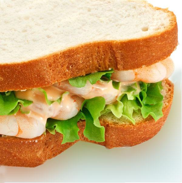 sándwich de gambas