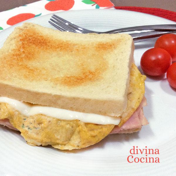 sándwich mixto con tortilla