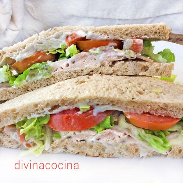Sándwich de pollo varias recetas - Receta de DIVINA COCINA