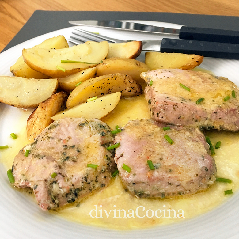 Solomillo de cerdo al vino blanco - Receta de DIVINA COCINA