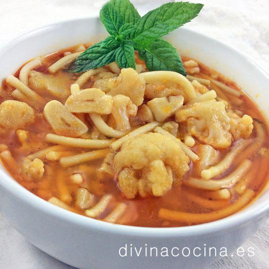 sopa de coliflor