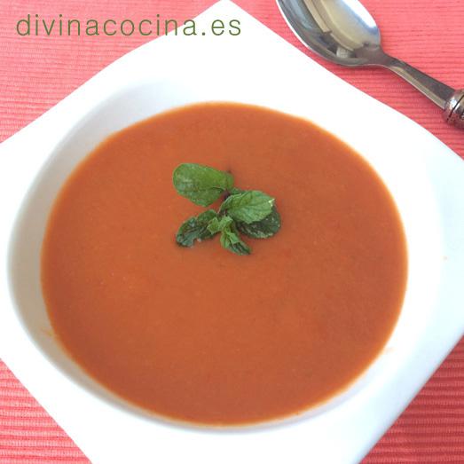 sopa fría de tomate