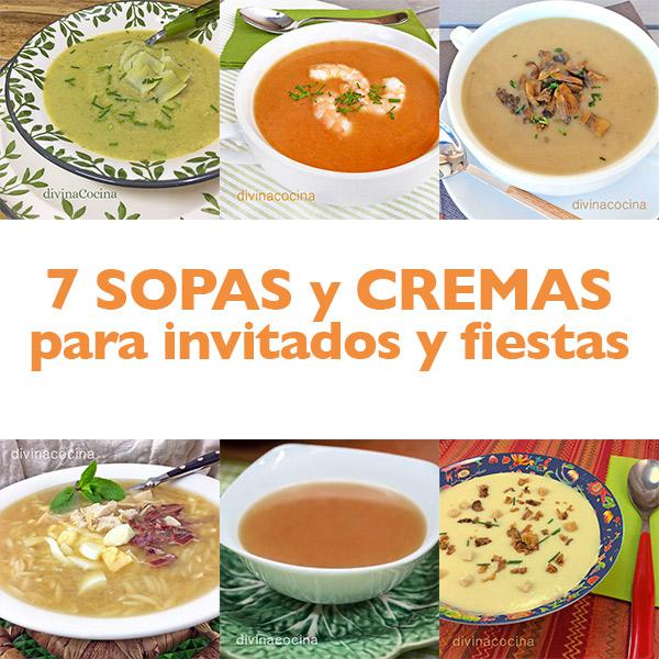 7 sopas y cremas para invitados y fiestas