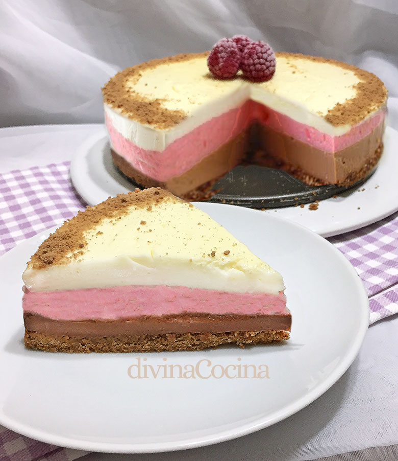 tarta de chocolate vainilla y fresa tarta napolitana