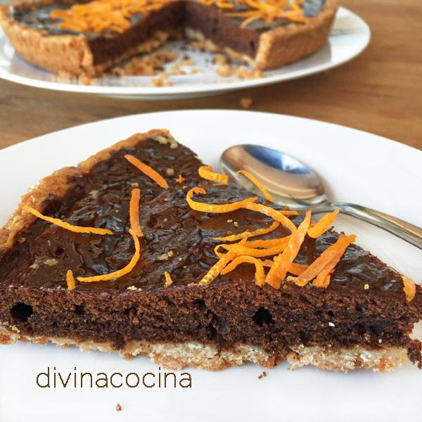 torta de chocolate y naranja