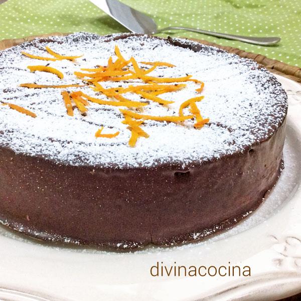 tarta de chocolate y naranja