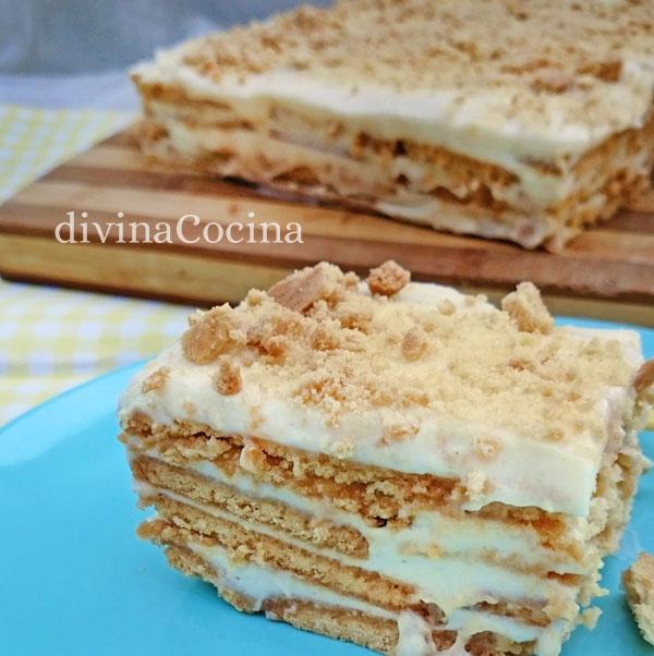 tarta de galletas y limón