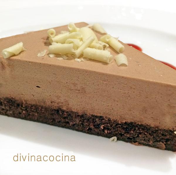 Tarta de mousse de chocolate