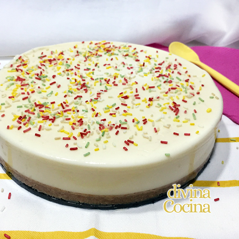 Tarta de queso y leche condensada sin horno - DIVINA COCINA