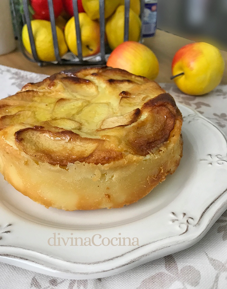 tarta de queso y manzana