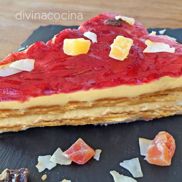 tarta de queso y galletas