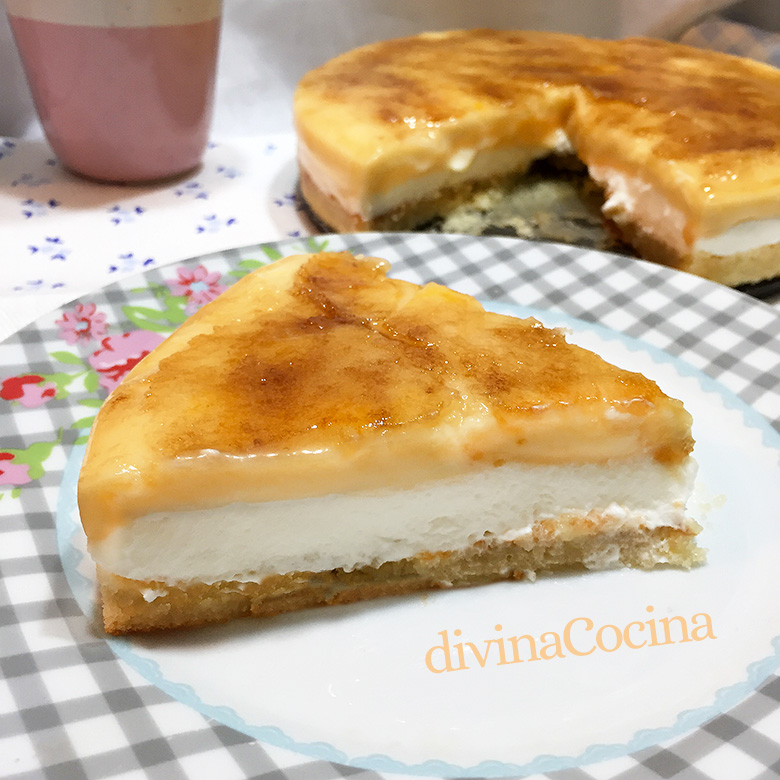 tarta goxua de crema y nata