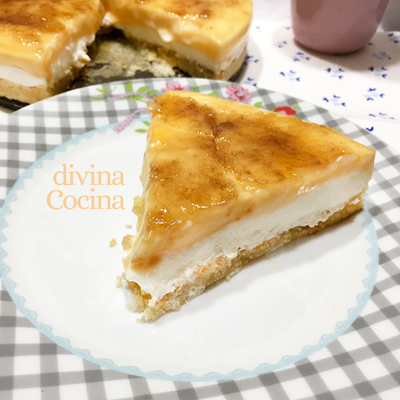 tarta goxua de crema y nata