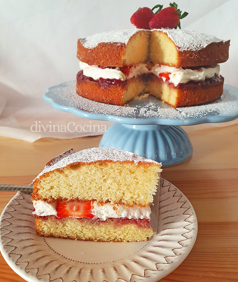 tarta reina victoria sponge cake