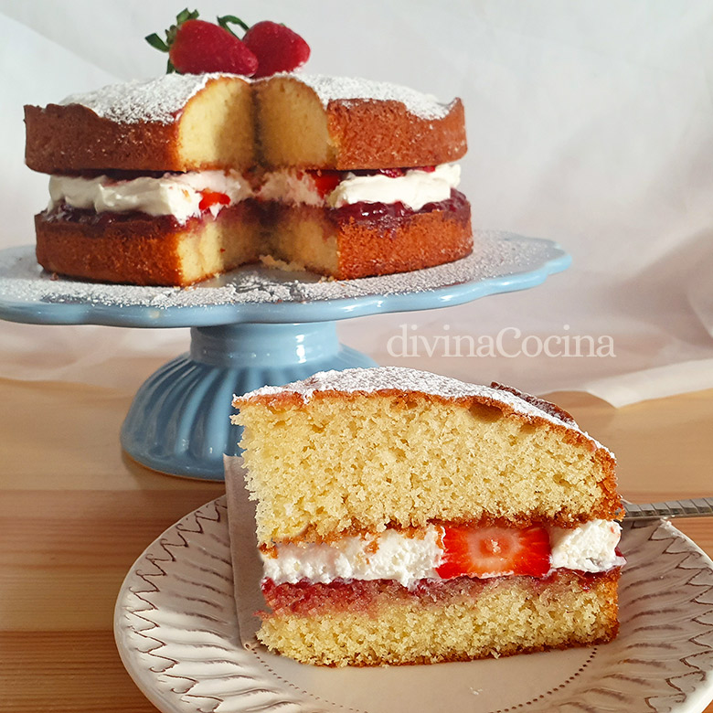 tarta reina victoria sponge cake