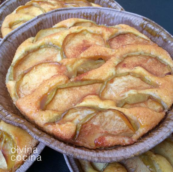 tartaletas de manzana y queso