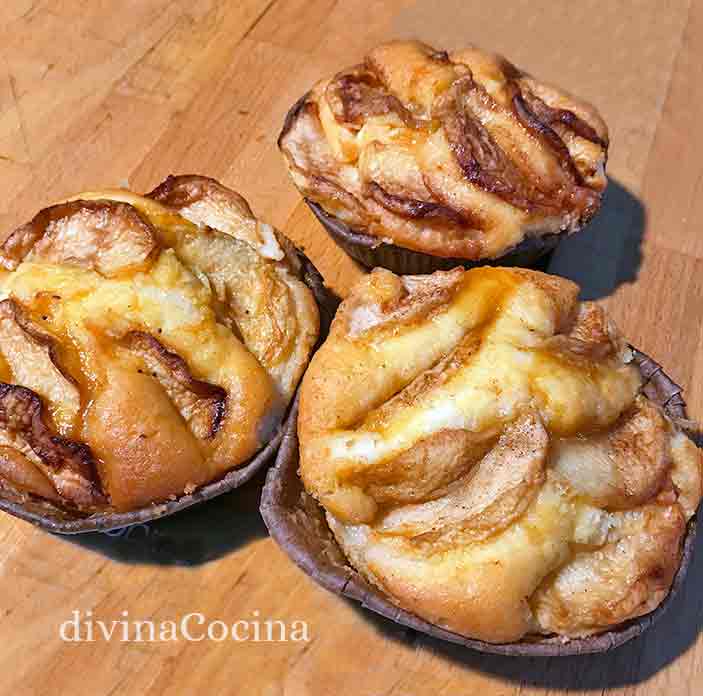 tartaletas de manzana y queso