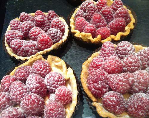 tartaletas de crema y frambuesa paso a paso