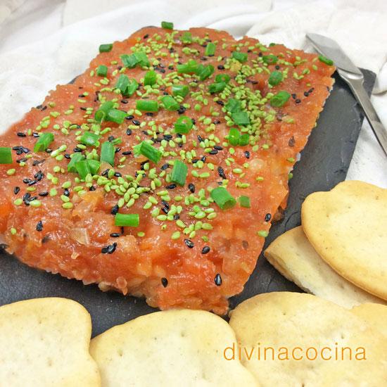 receta de tartar de salmon