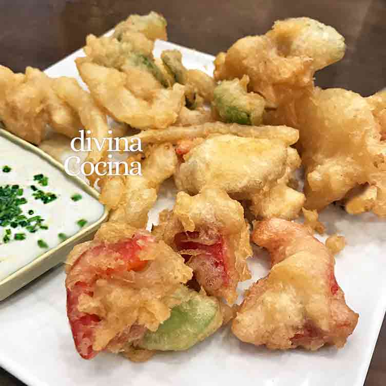 Tempura de verduras ligera y crujiente, el secreto para que no quede aceitosa