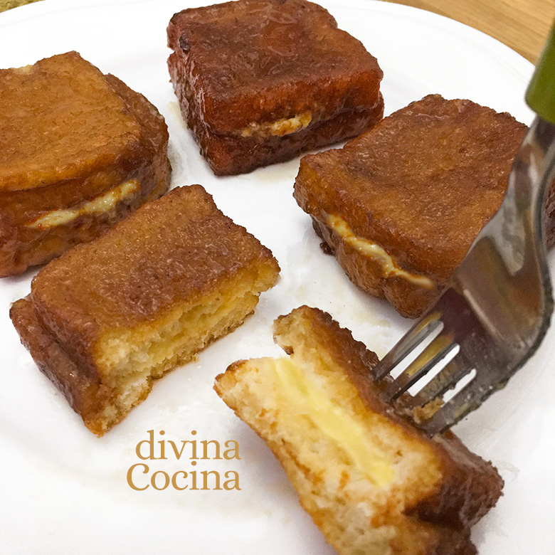 receta de torrijas rellenas de crema