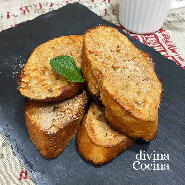 Torrijas de leche condensada al horno