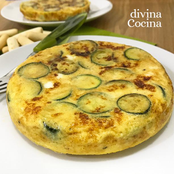 tortilla de calabacines al queso