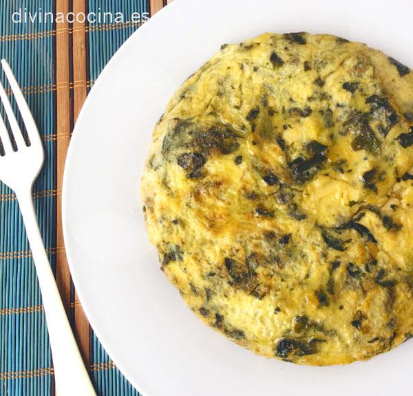 tortilla de espinacas y queso