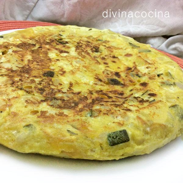 tortilla de calabacín y patata