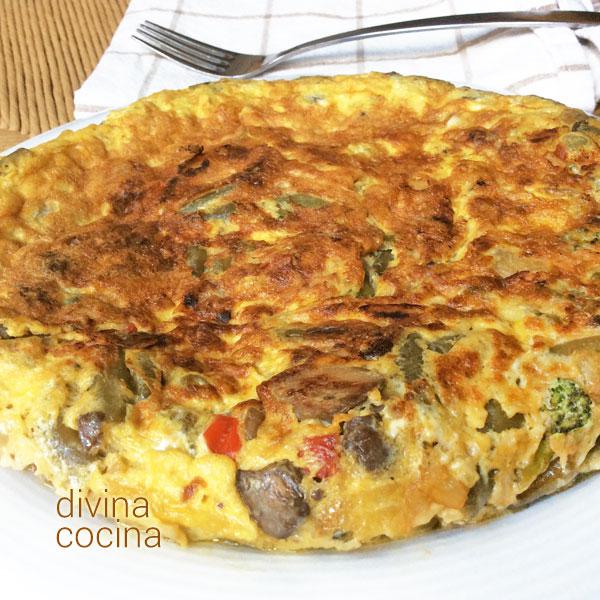 tortilla de verduras rápida