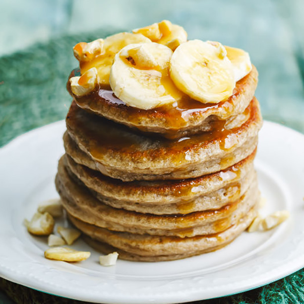 tortitas de avena y frutas