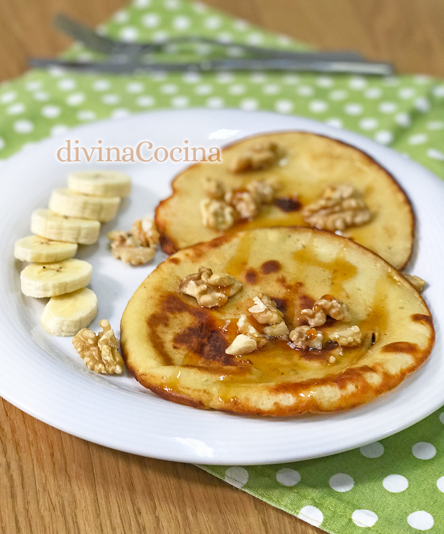 receta tortitas de platano y yogur