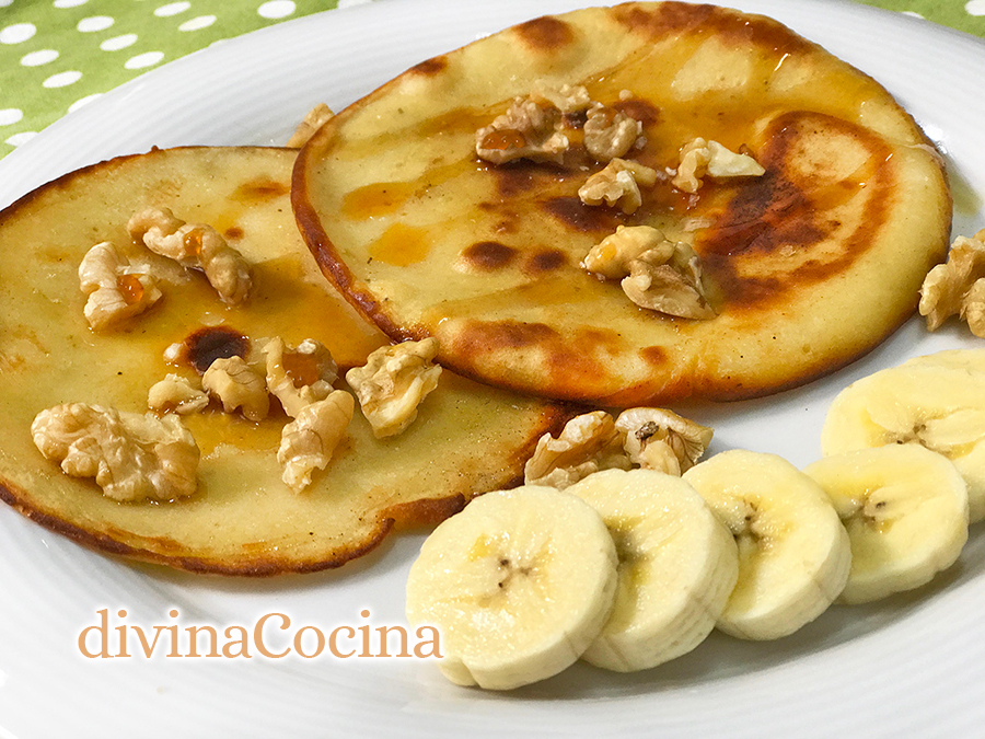 receta tortitas de platano y yogur