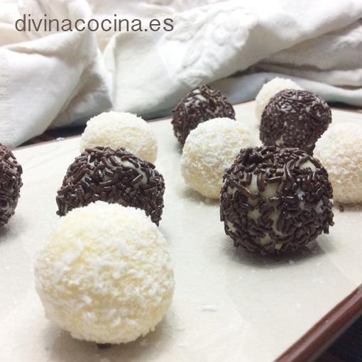 Trufas de chocolate blanco