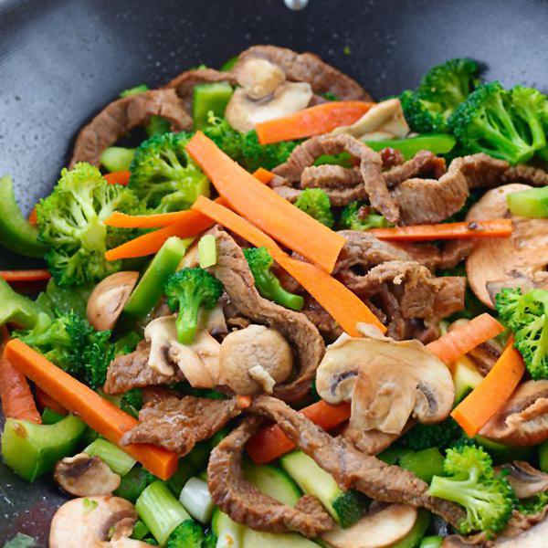 wok de ternera con verduras